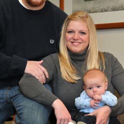 The Allen family with their adopted son.