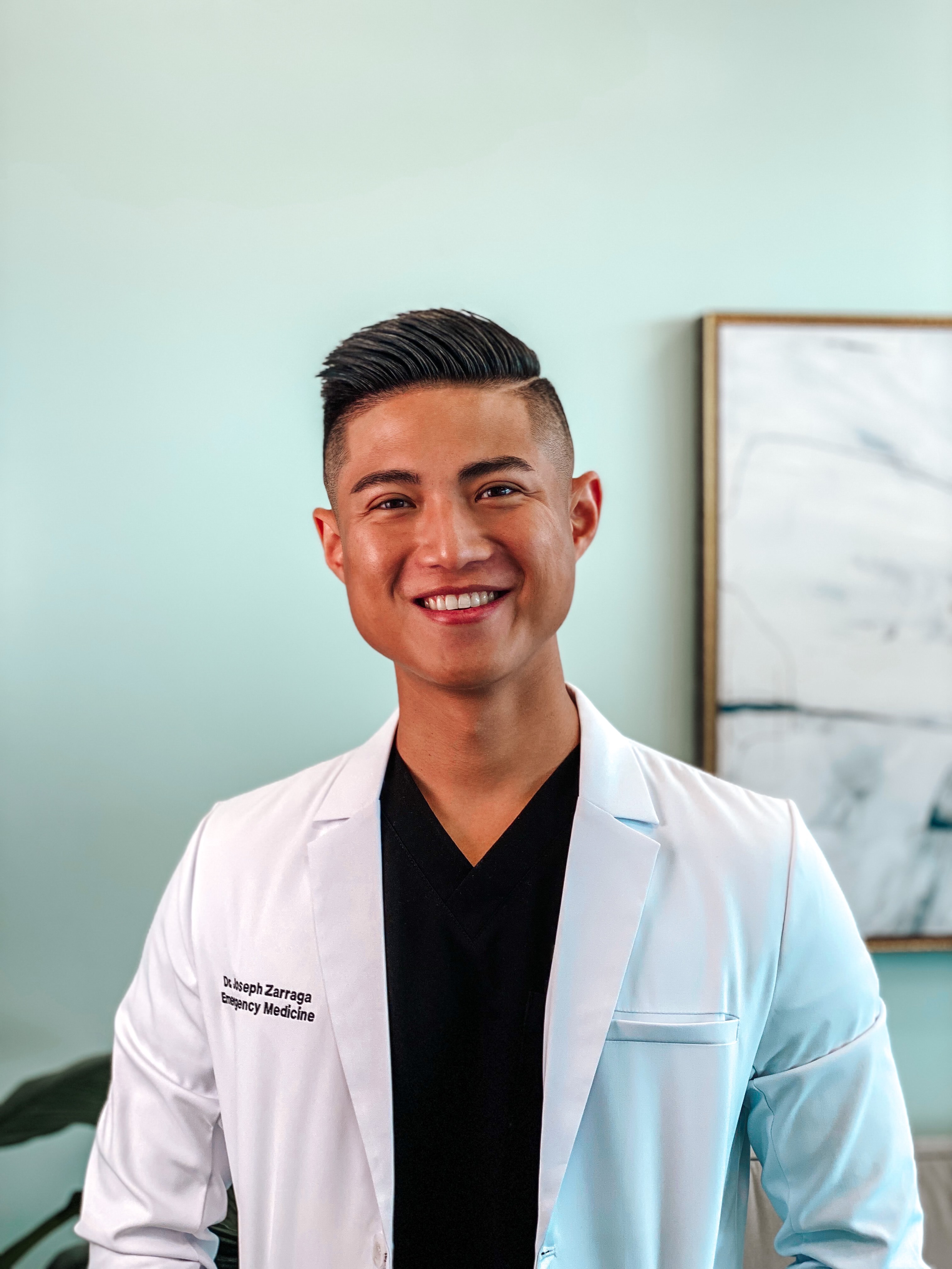 Joseph Zarraga, MD wearing his work clothes.