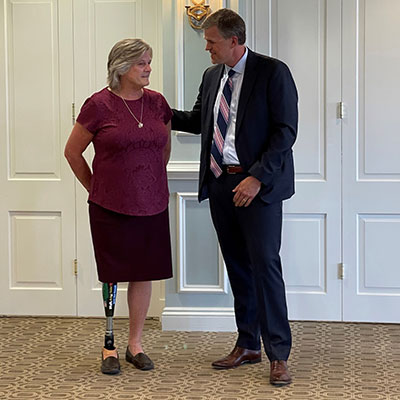 Robin Yoder and  Johnston-Willis chief executive officer Zach McCluskey