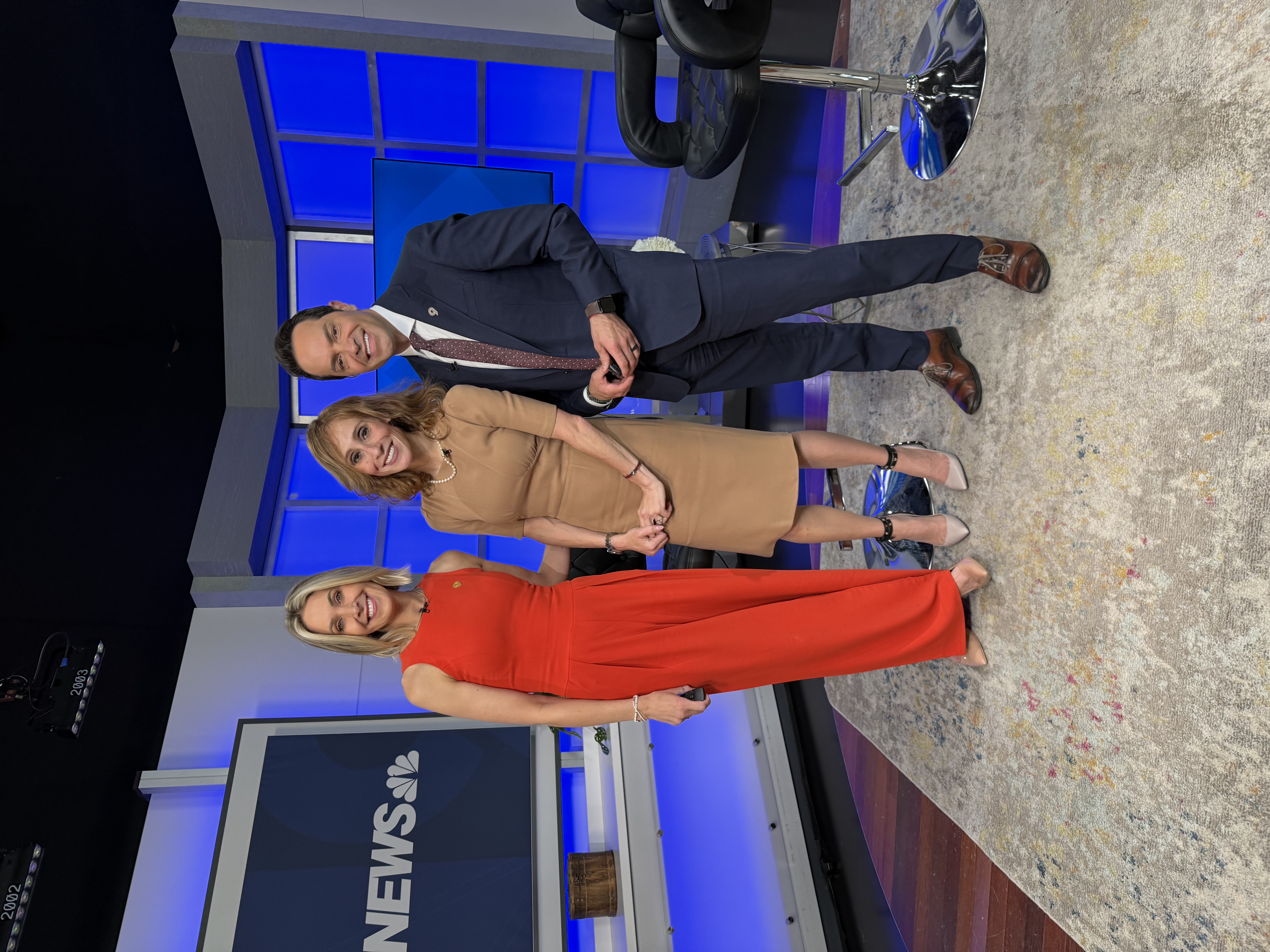 Dr. Shevie Kassai on the 9news tv set.