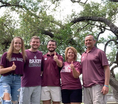 Carson Barnes and his family.
