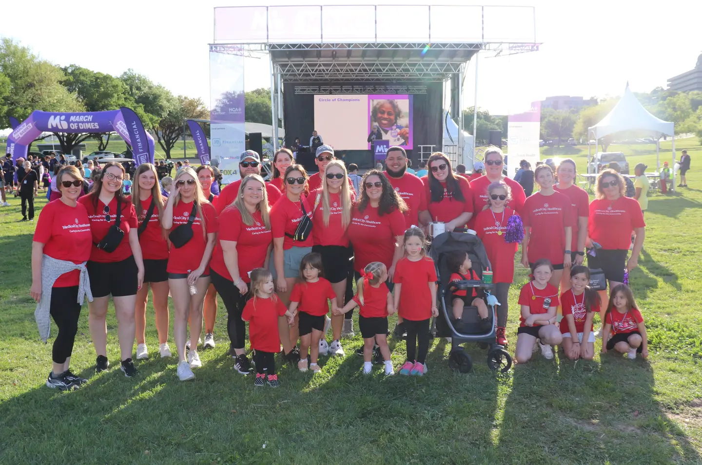 March of Dimes Fort Worth March for Babies walk group photo