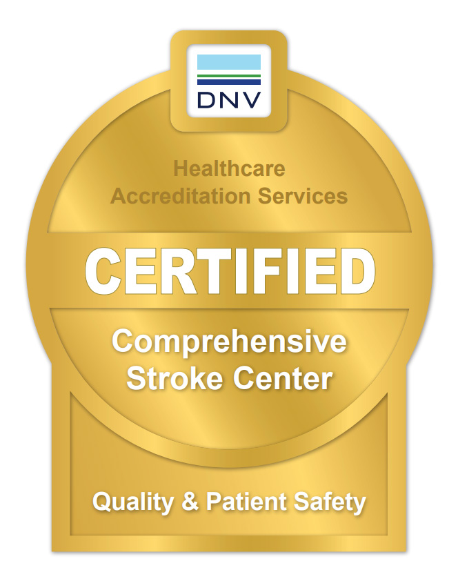 Healthcare Accredidation Services DNV Comprehensive Stroke Center Certification logo.