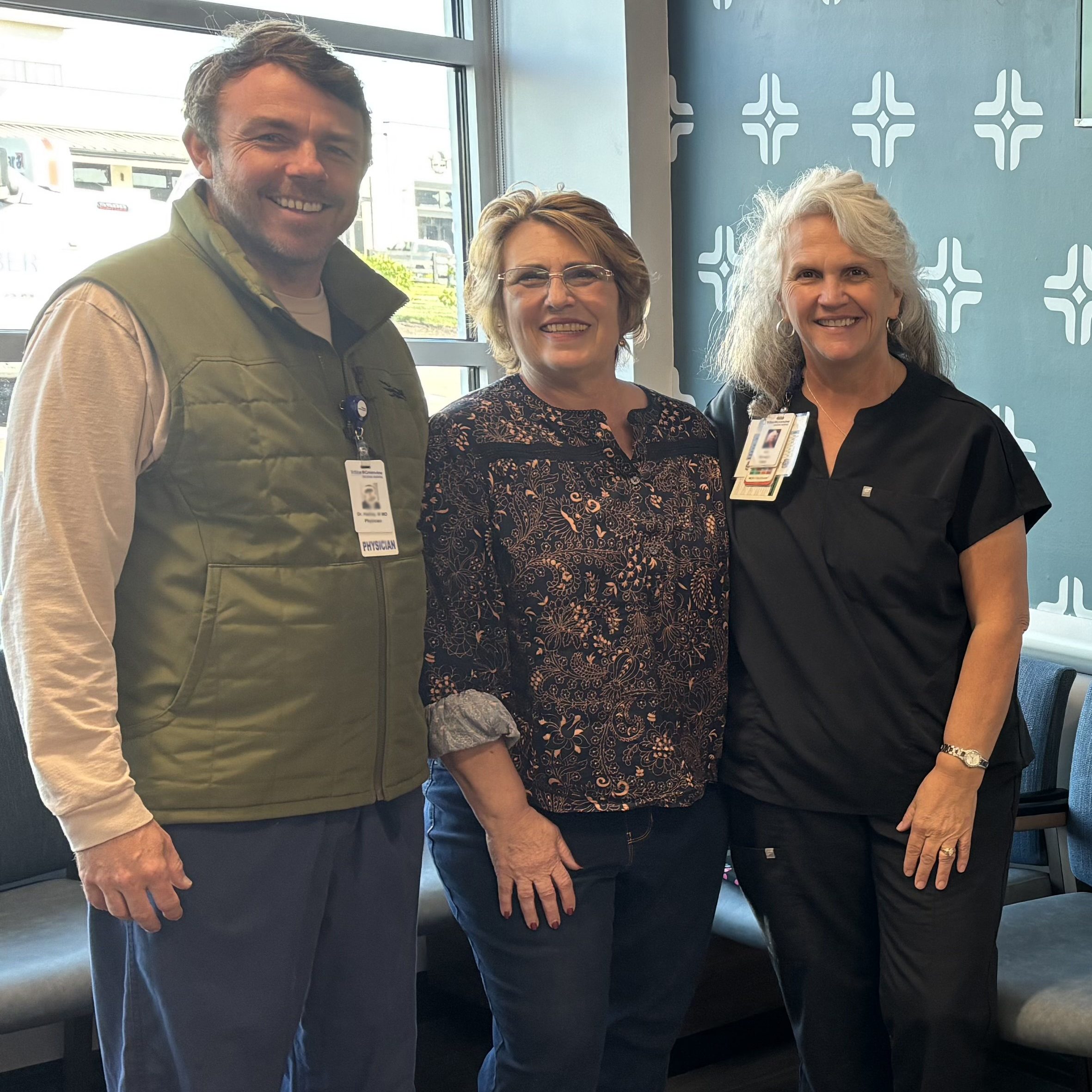 Denise, Kim, and Dr. Hadley