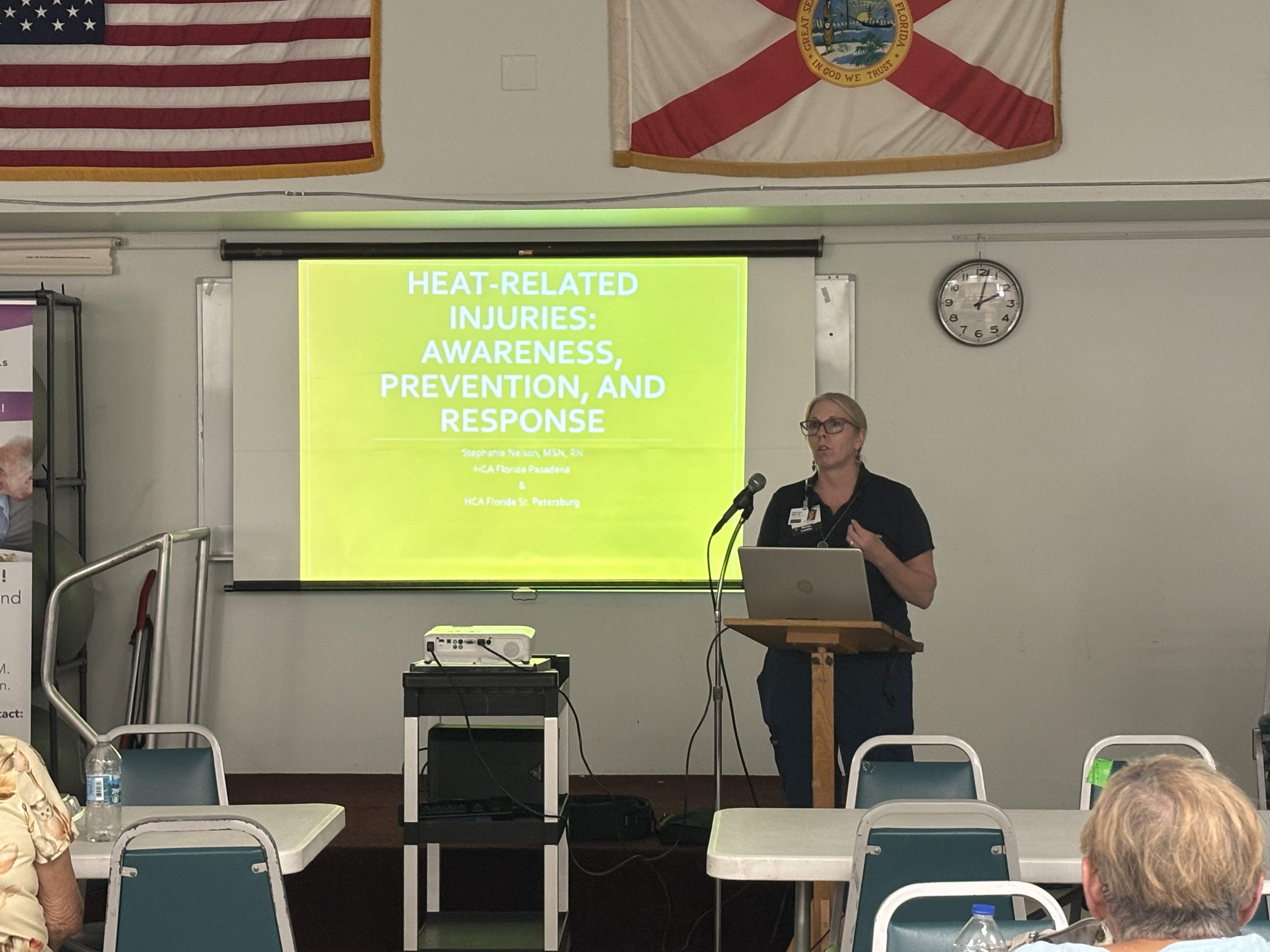 HCA team member presenting at community education event.