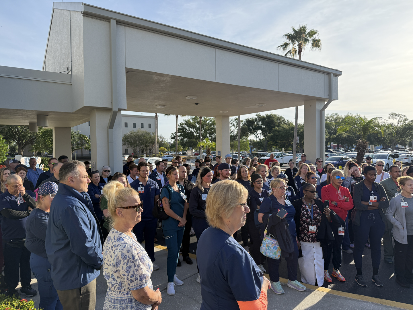 Many colleagues attend the celebration nurse Tara McClintock's life.