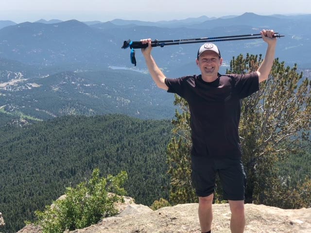 John Keeling hiking.