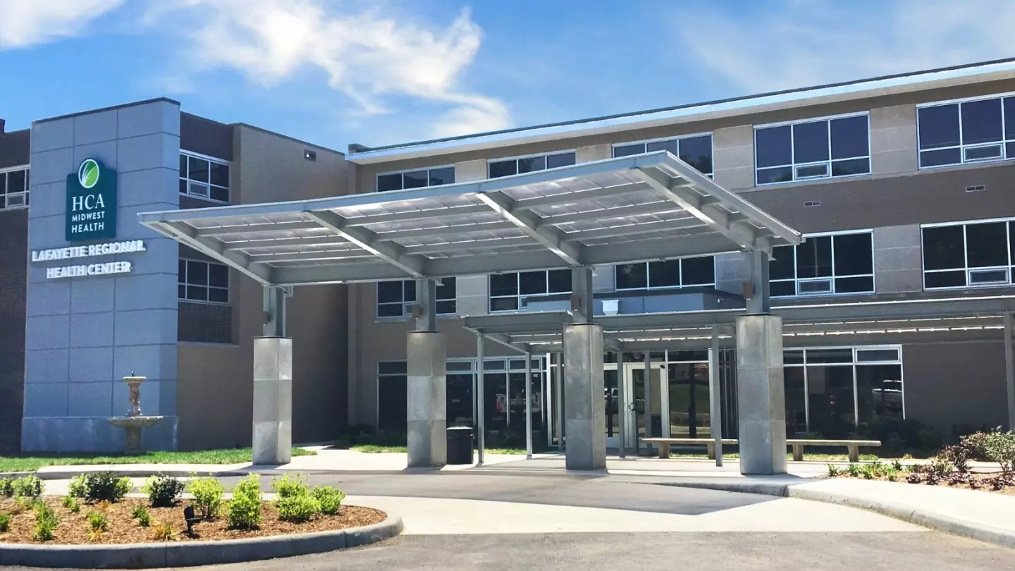 An exterior view of Lafayette Regional Health Center.