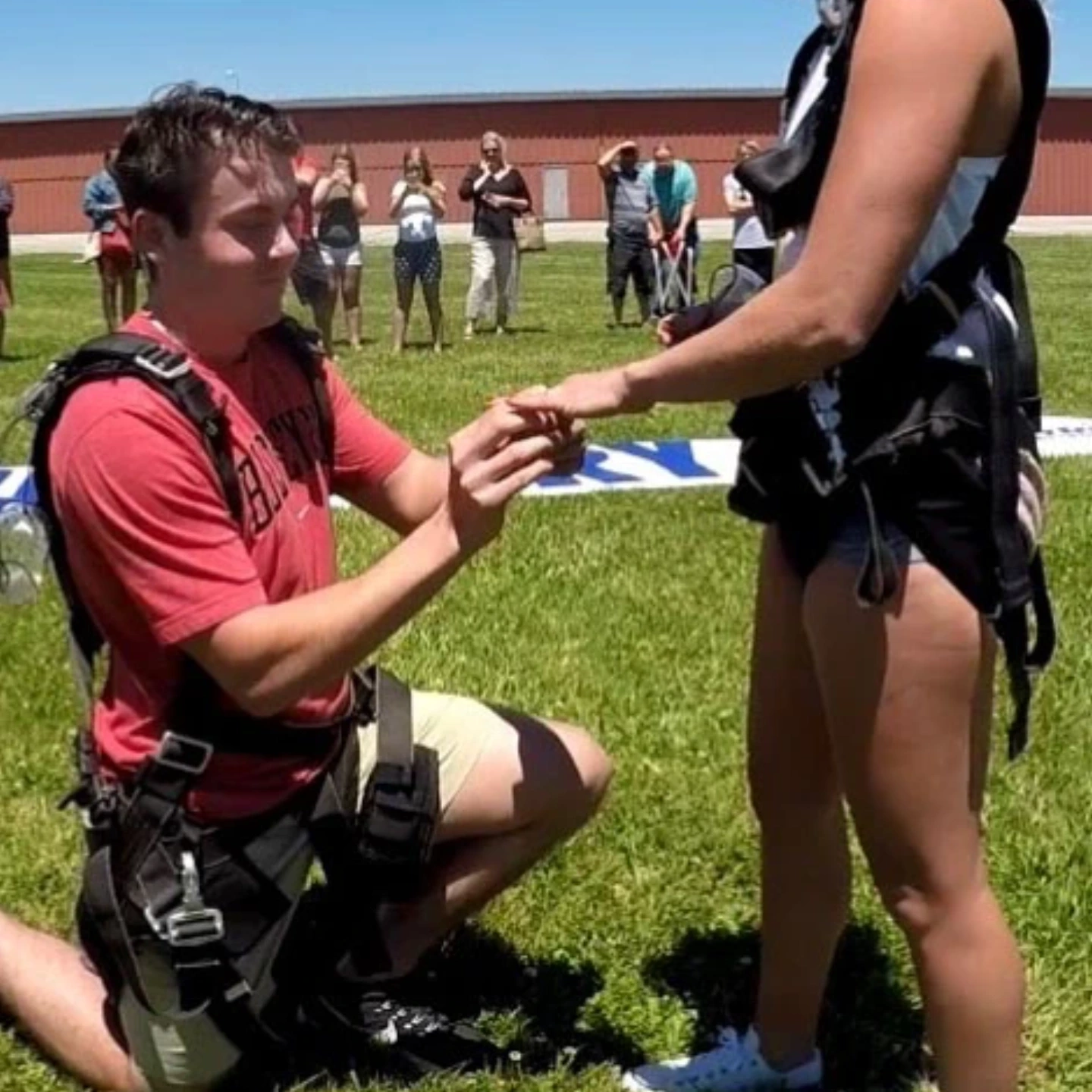 Nic proposing to Jessica.