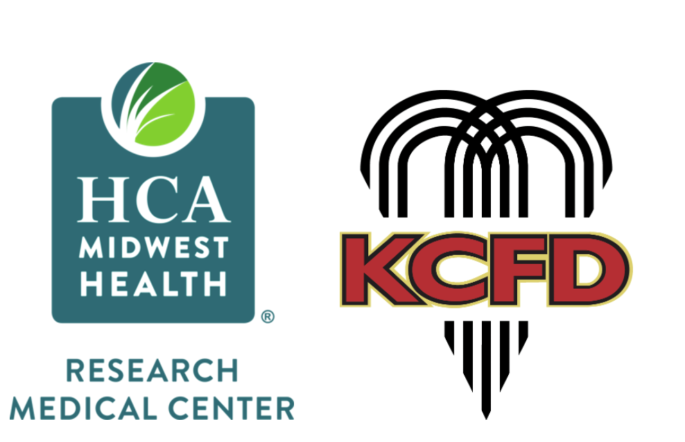 HCA Midwest Health Research Medical Center and the Kansas City Fire Department logos.