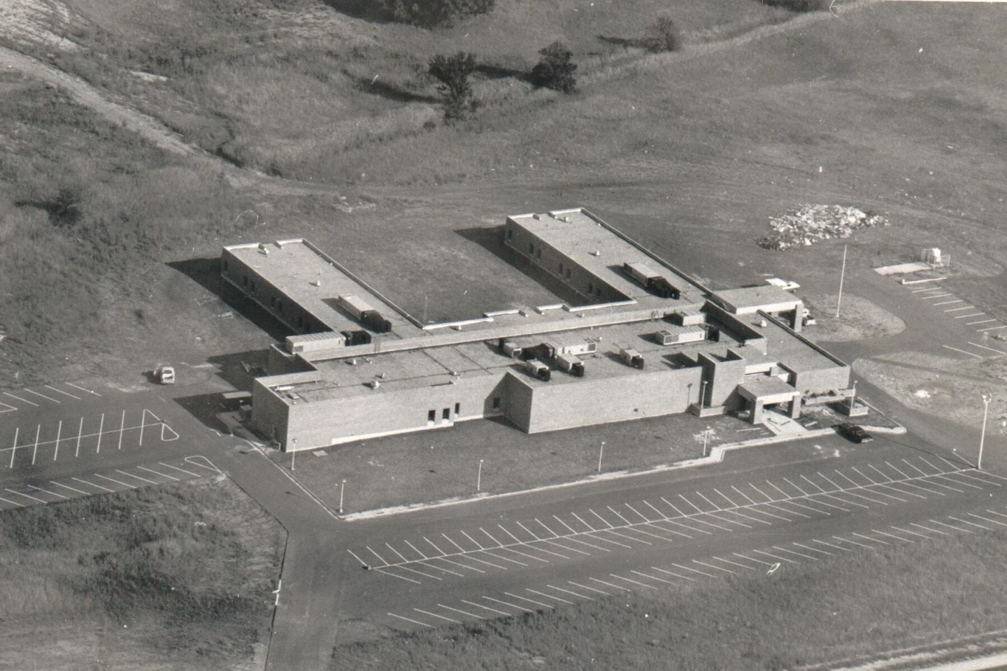 Aerial photo of Medical City Decatur in 1974.