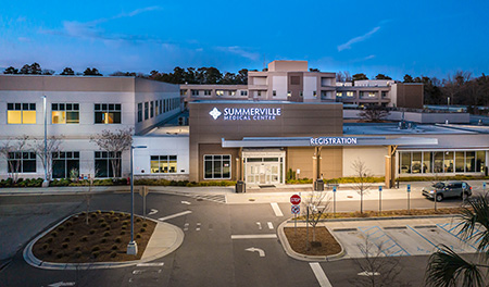 The exterior of the Summerville Medical Center building.