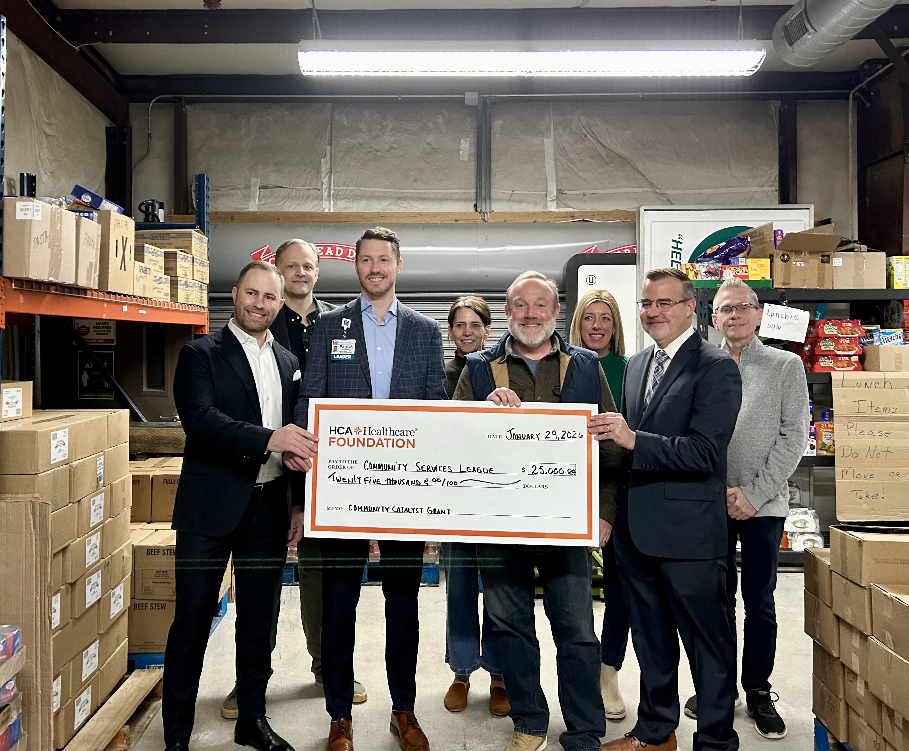 HCA Centerpoint Donation Check Presentation to CSL.