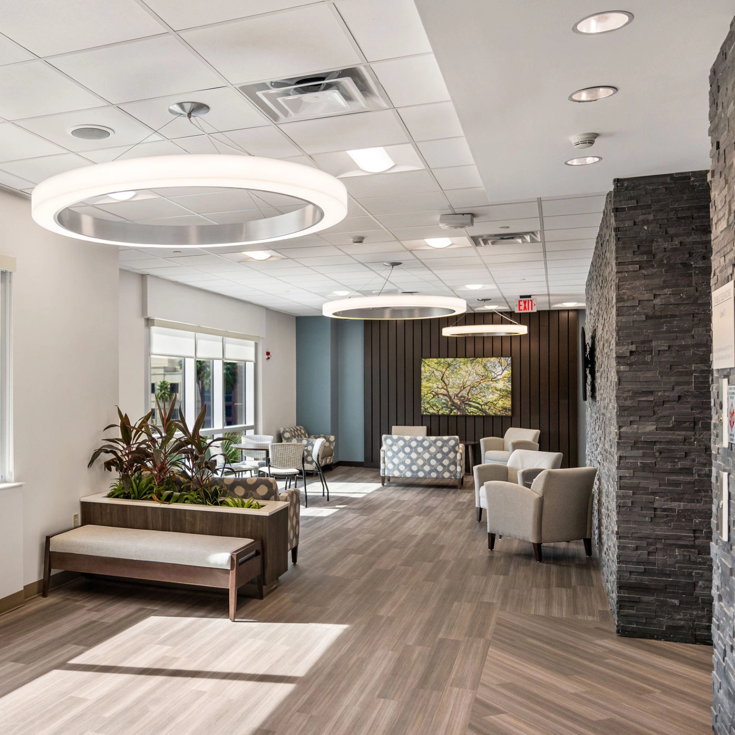 The new lobby to the HCA Florida West Marion Hospital inpatient rehabilitation unit expansion.