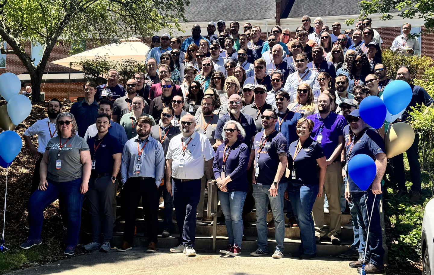 Mission Health IT team gathers for National Hospital Week and Military Appreciate Week.