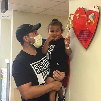 Carter with his father.