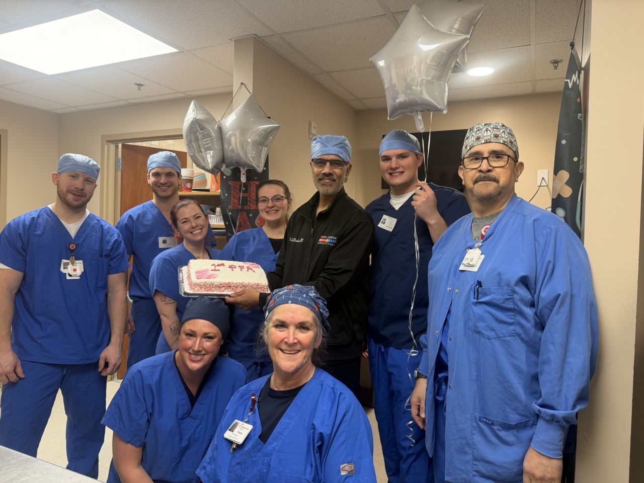 The Medical City Decatur Hospital cardiology team pictured together.