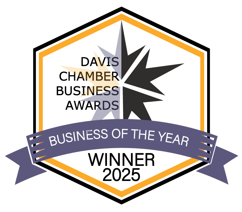 Badge: DAVIS CHAMBER BUSINESS AWARDS BUSINESS OF THE YEAR WINNER 2025.