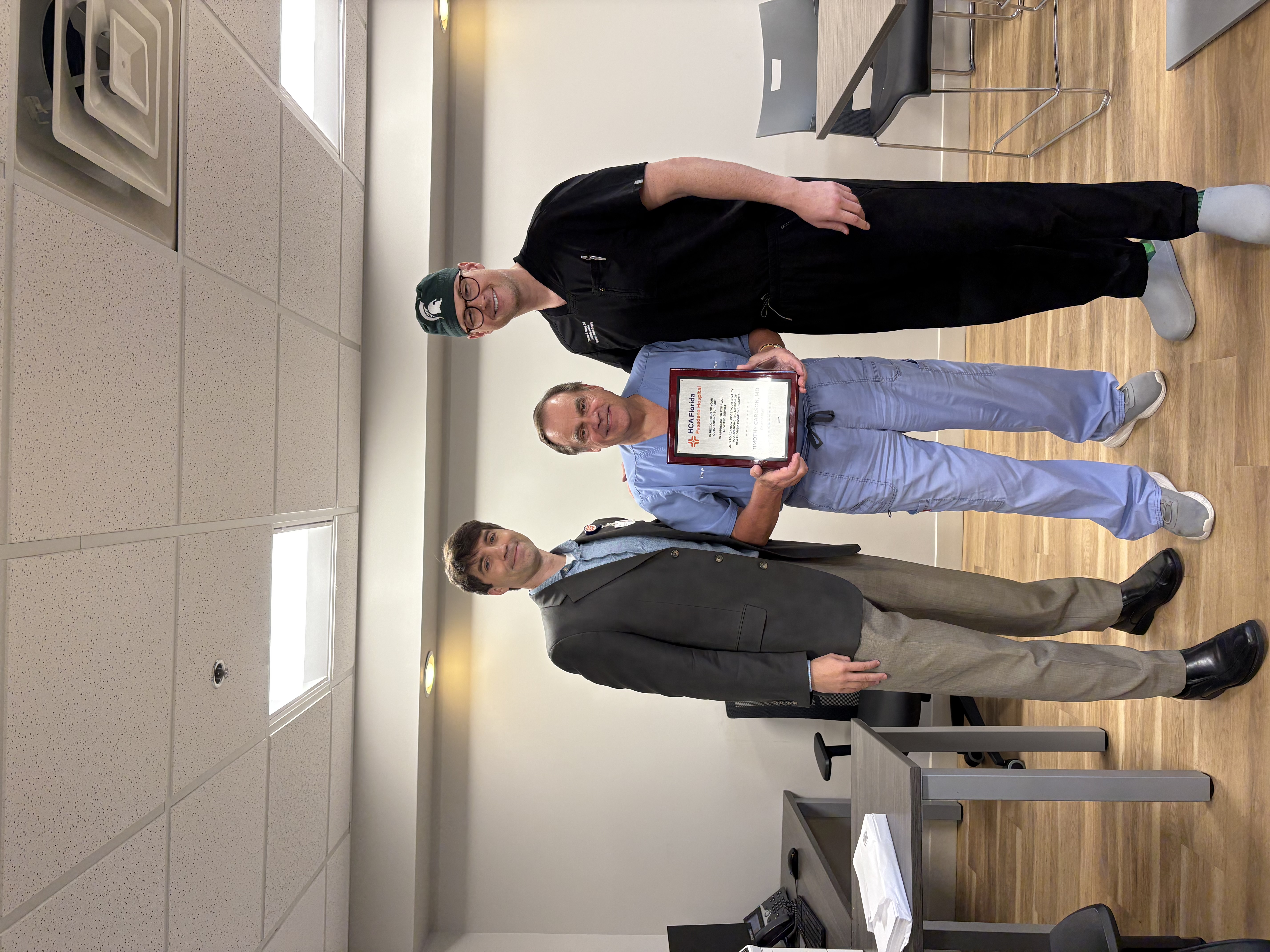 Dr. Tim Carlson with team members.