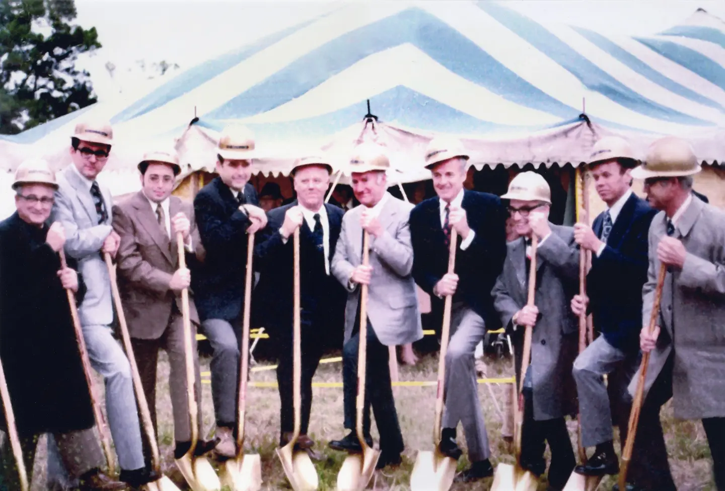 Photo from hospital groundbreaking ceremony over 50 years ago.