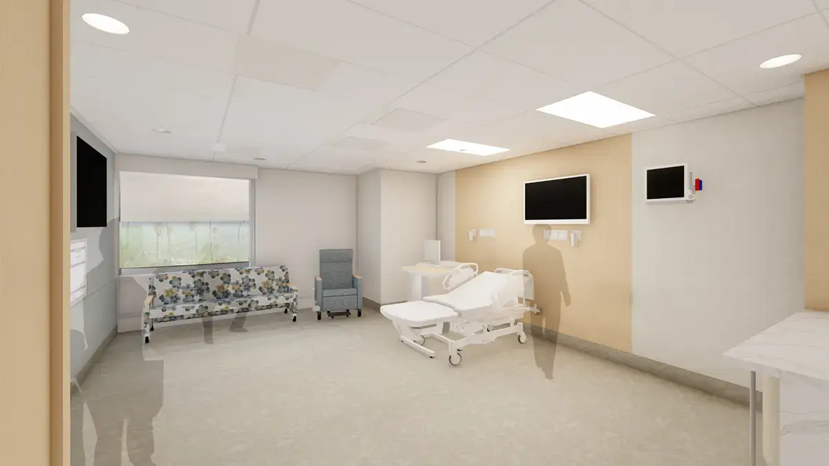 Rendering of Interior level 2 PATIENT ROOM