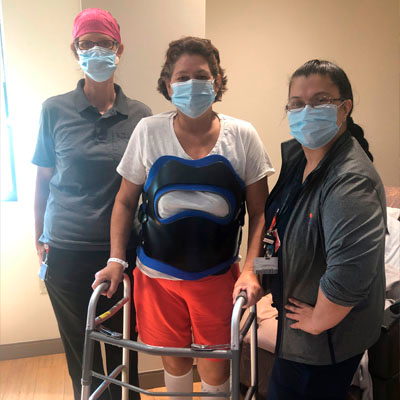 Patient Bobbie Sue Owens and hospital staff.