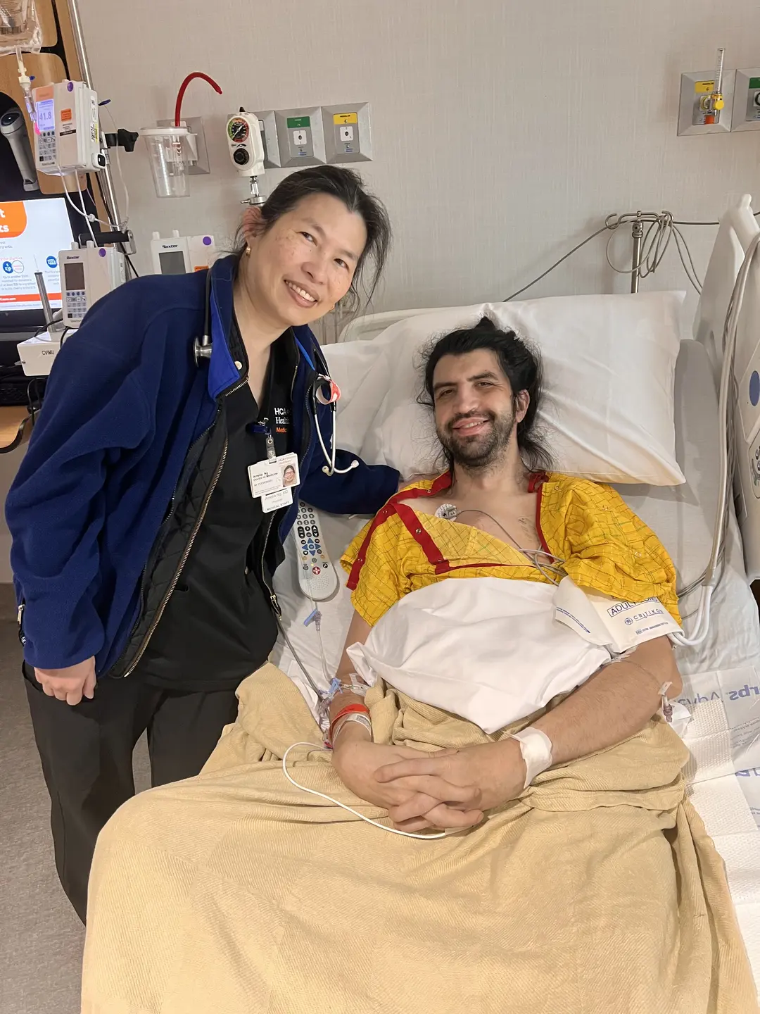 Alex and Dr. Amelia Ng, his pulmonologist.