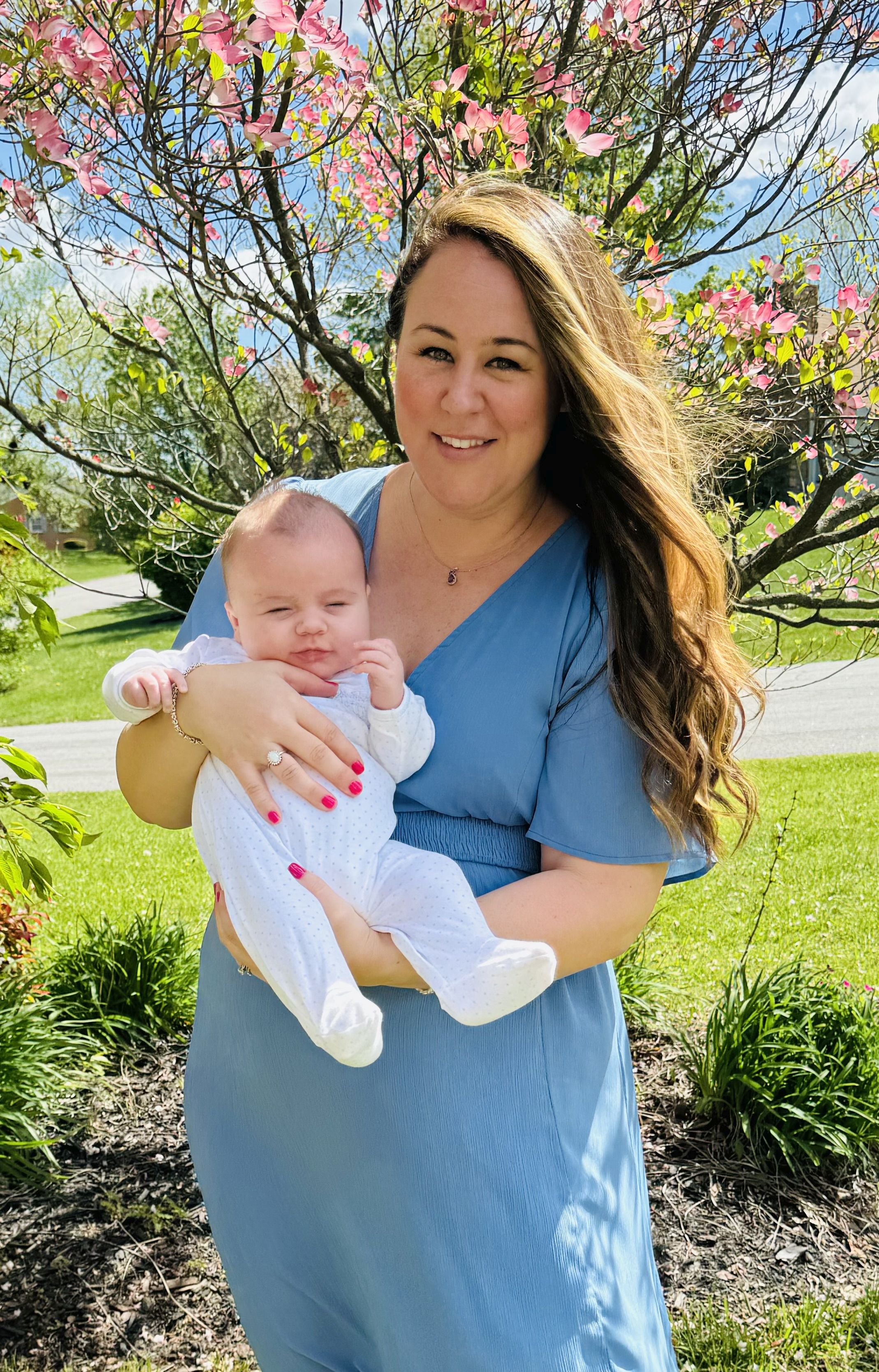 Emily Betterton and her new baby