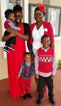 Clauren with her four children.