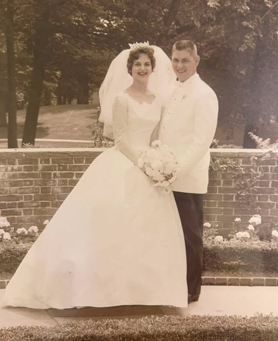 Mary 'Sandy' and Bob Godlewsky on their wedding day.