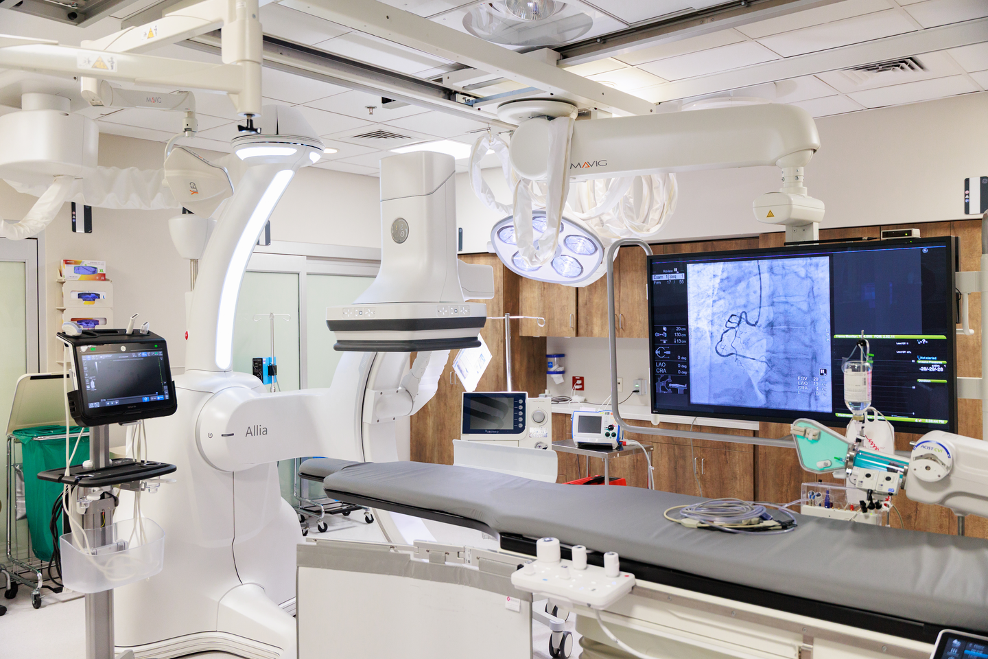 Catheterization lab and neurovascular imaging suite.