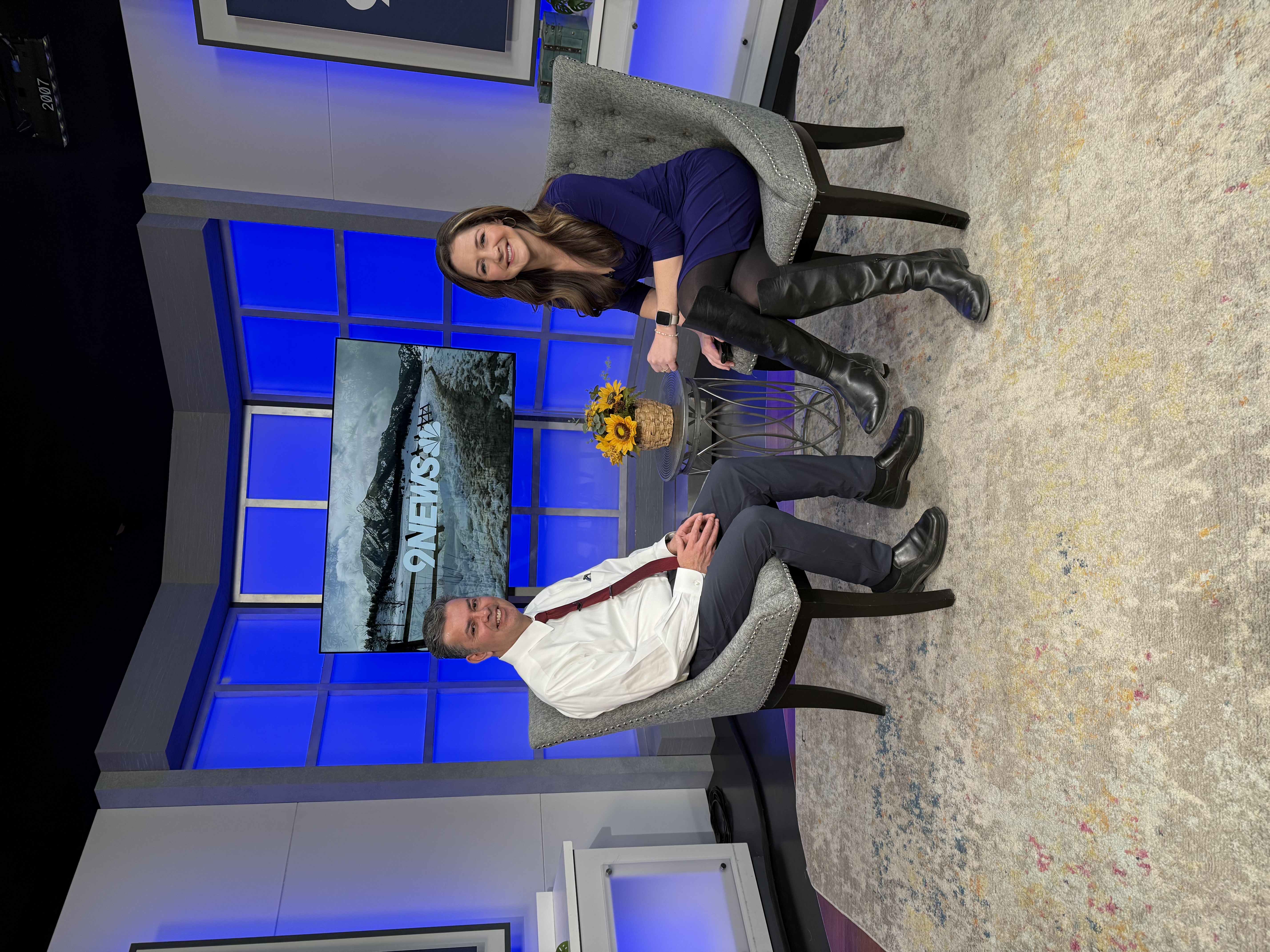 Dr. Mark Montano in the 9News studio.