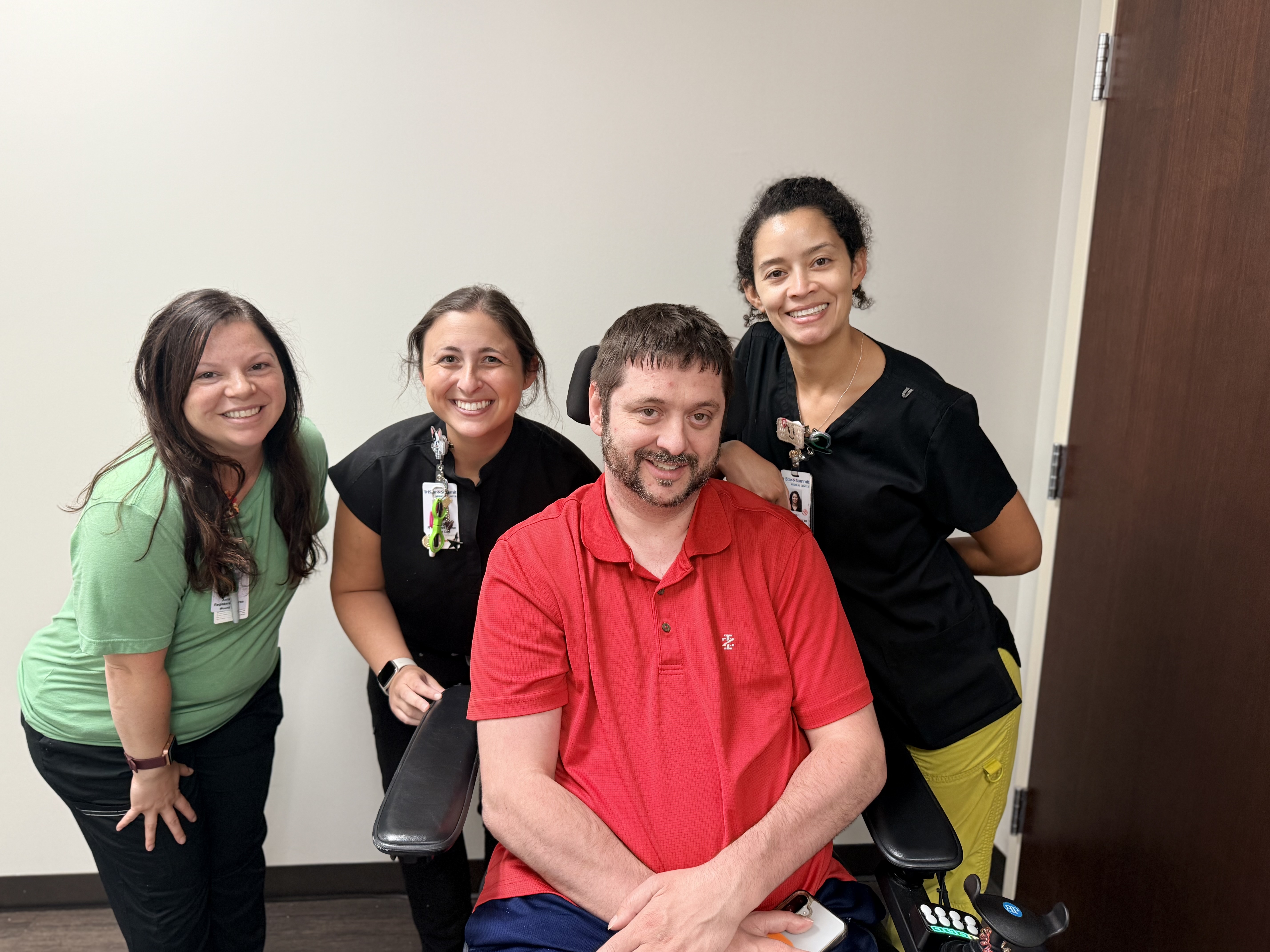 Robby John with some of the TriStar Summit Medical Center staff.