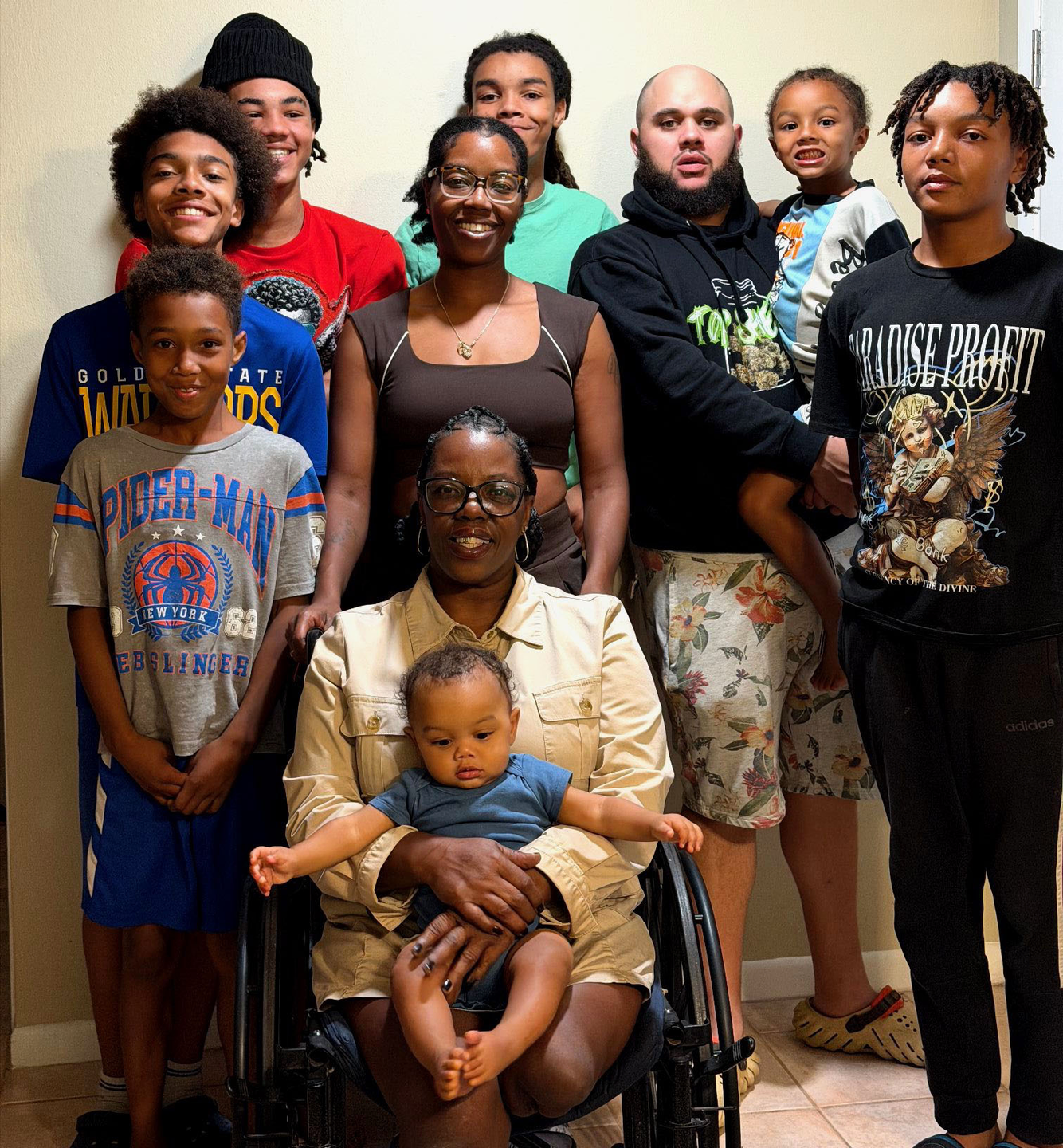 Debra Shine's family gathers together.