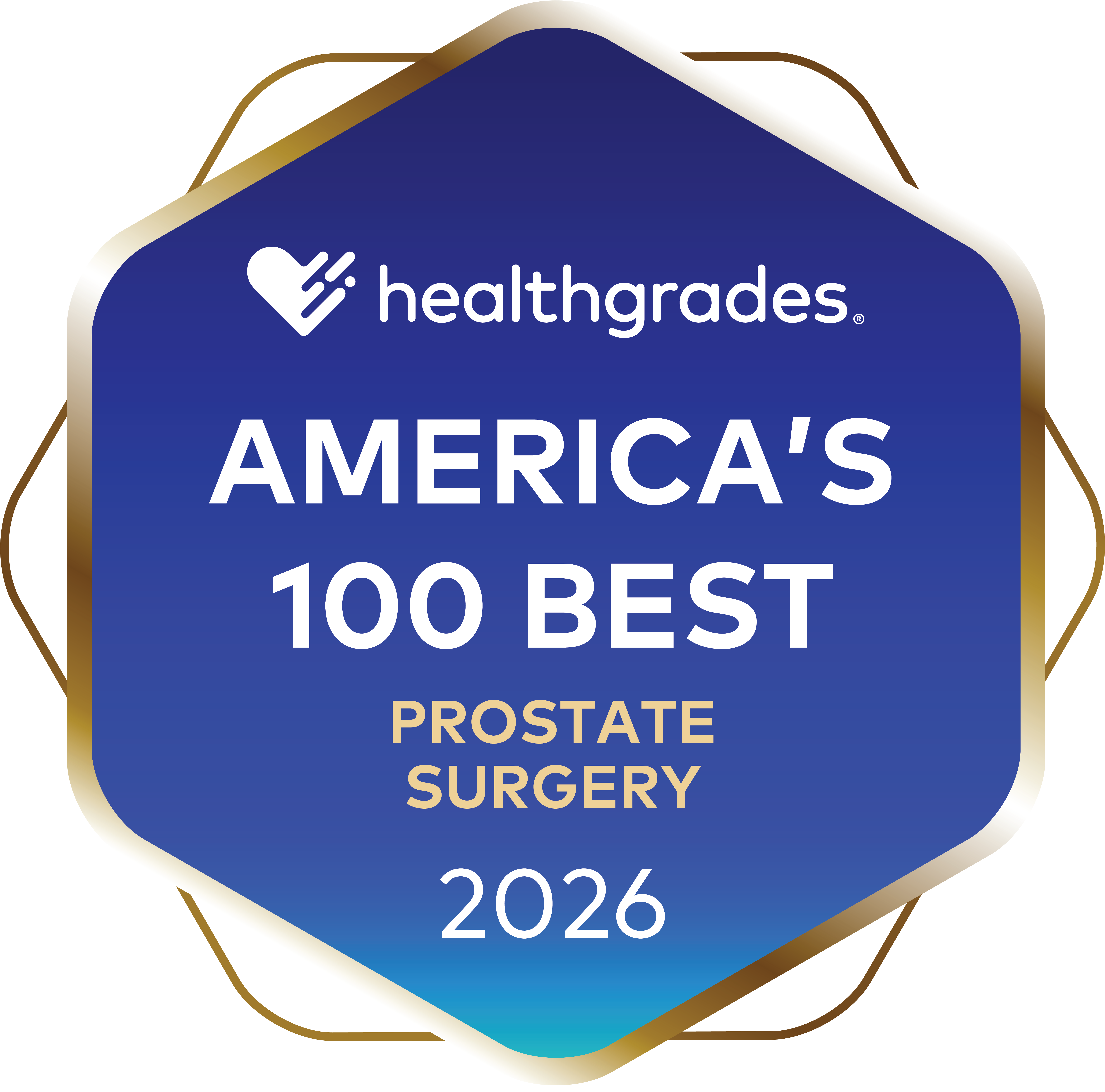 Healthgrades Americas 100 Best Prostate Surgery 2026.