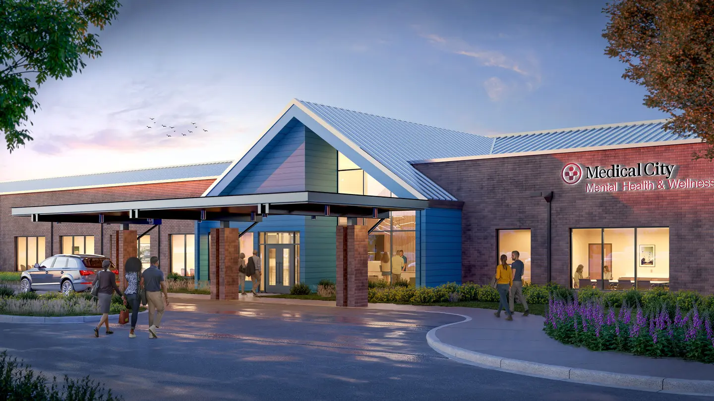 Render of Medical City Mental Health & Wellness Center Alliance.