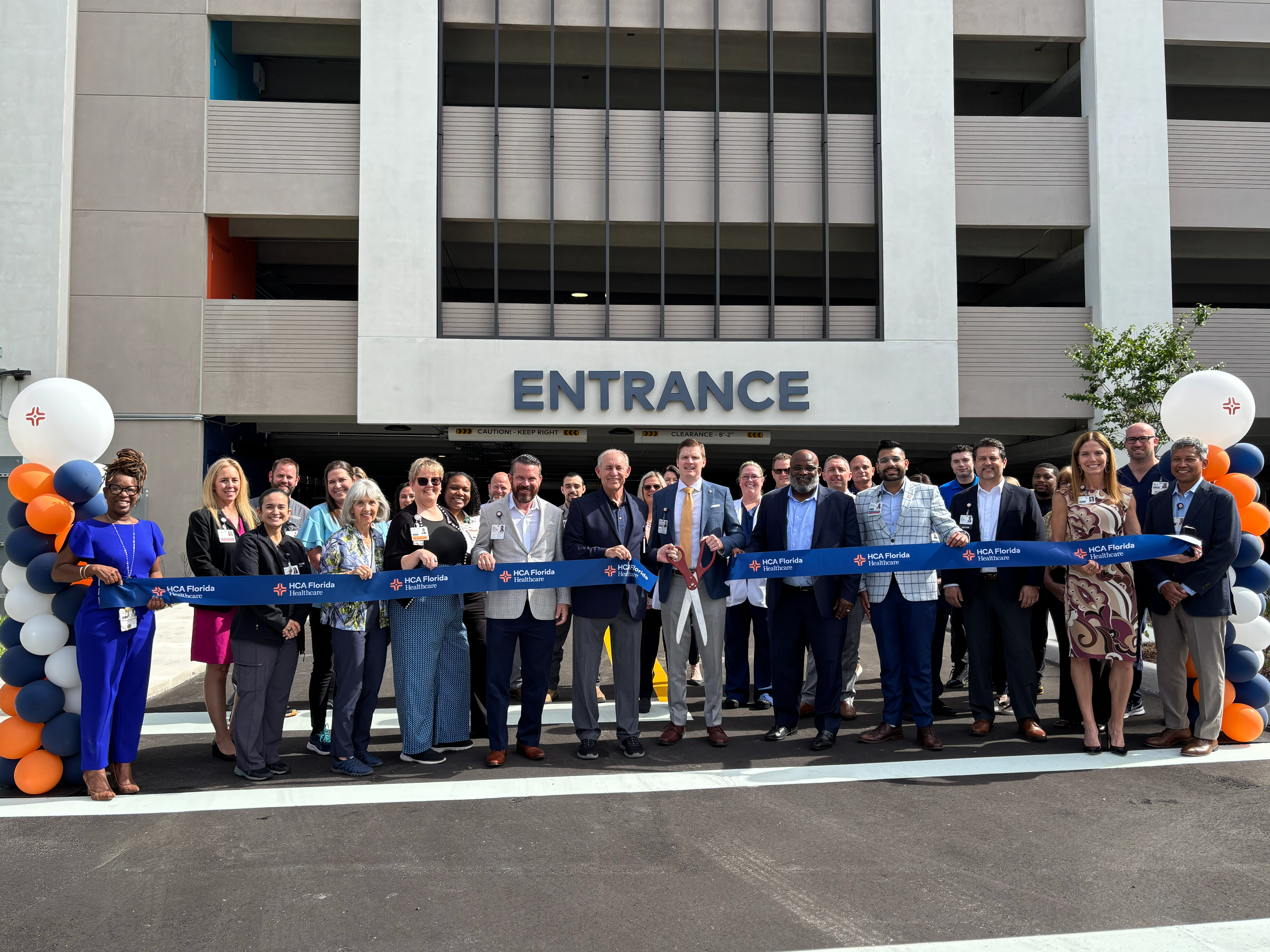 Saint Lucie's garage ribbon cutting ceremony.