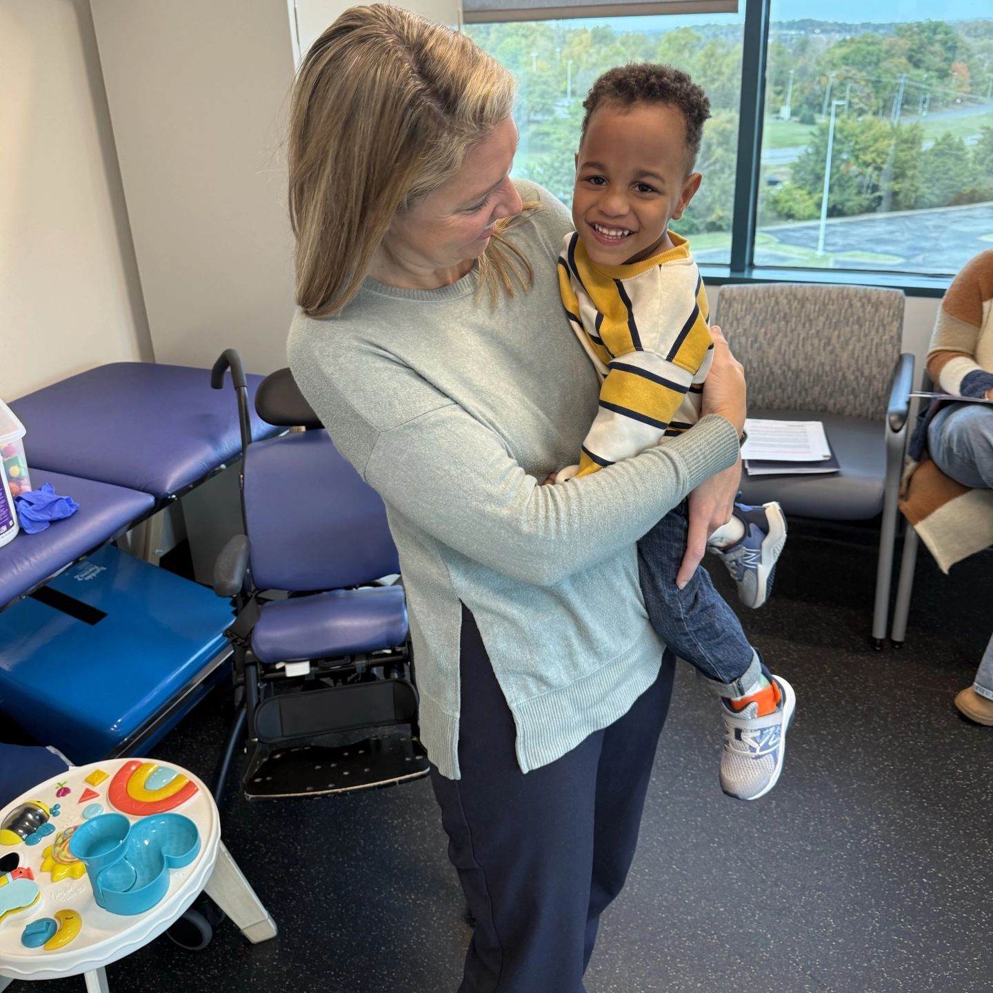 Jahleel and Justus happy with Tristar Summit rehabilitation team.