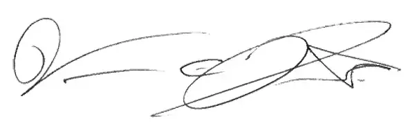 The signature of Rapides Regional Medical Center chief executive officer Vernon Jones II.
