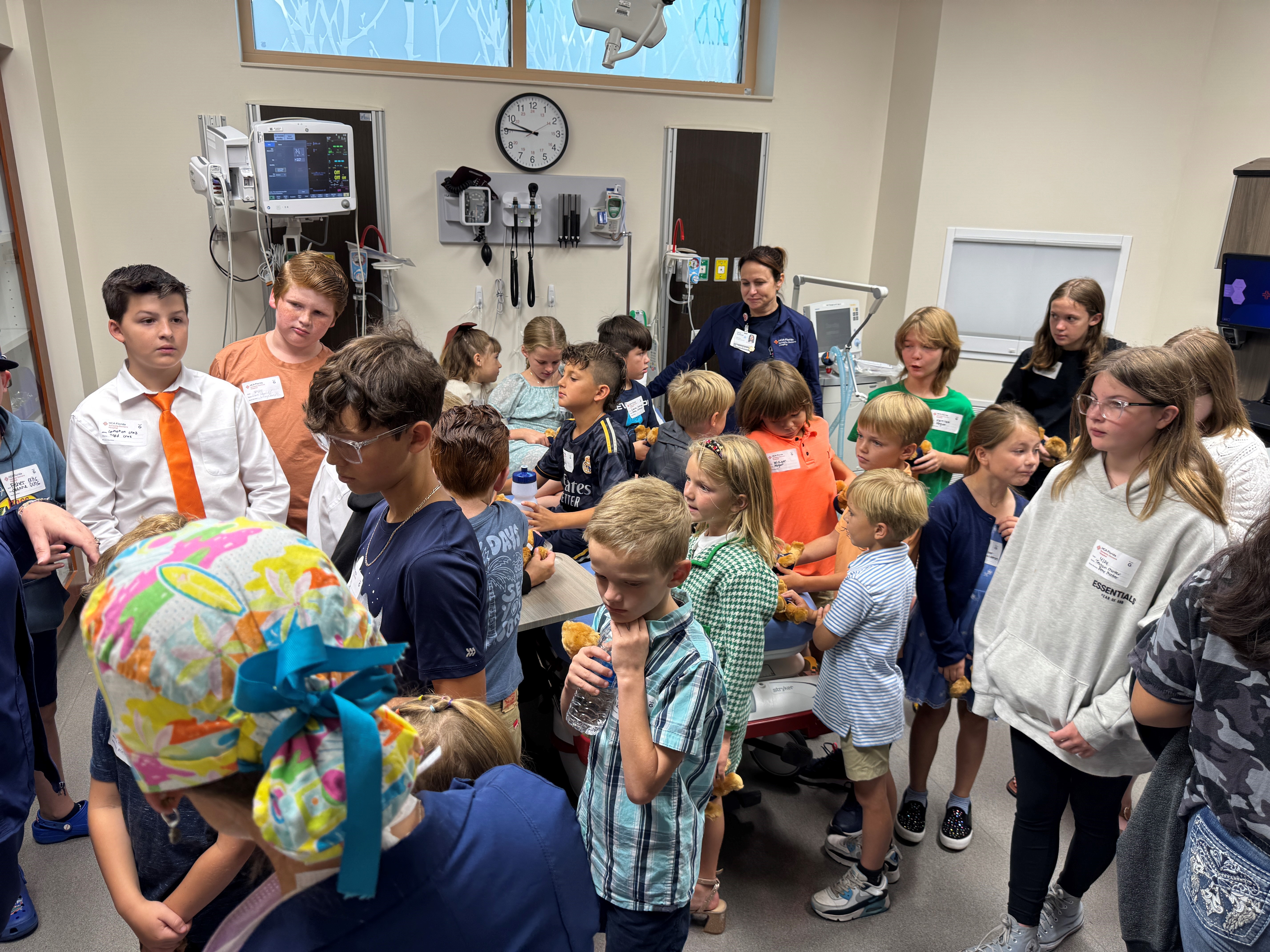Group of children in the emergency room 