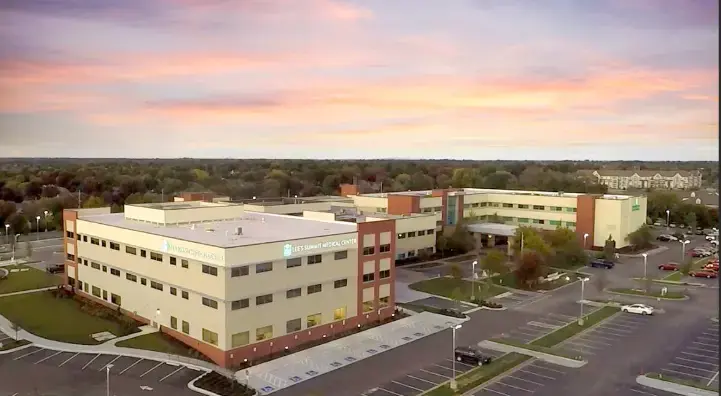 Lee's Summit Medical Center exterior evening high-angle photo