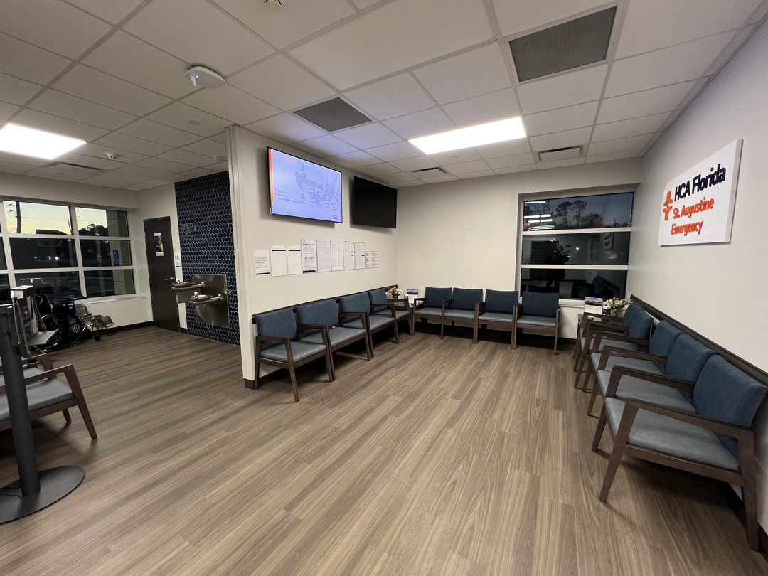 The spacious lobby of the St. Augustine Emergency Room.