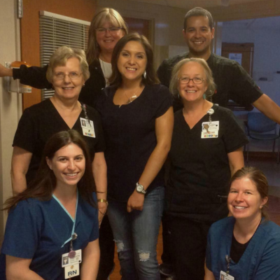 Monica with members of her care team