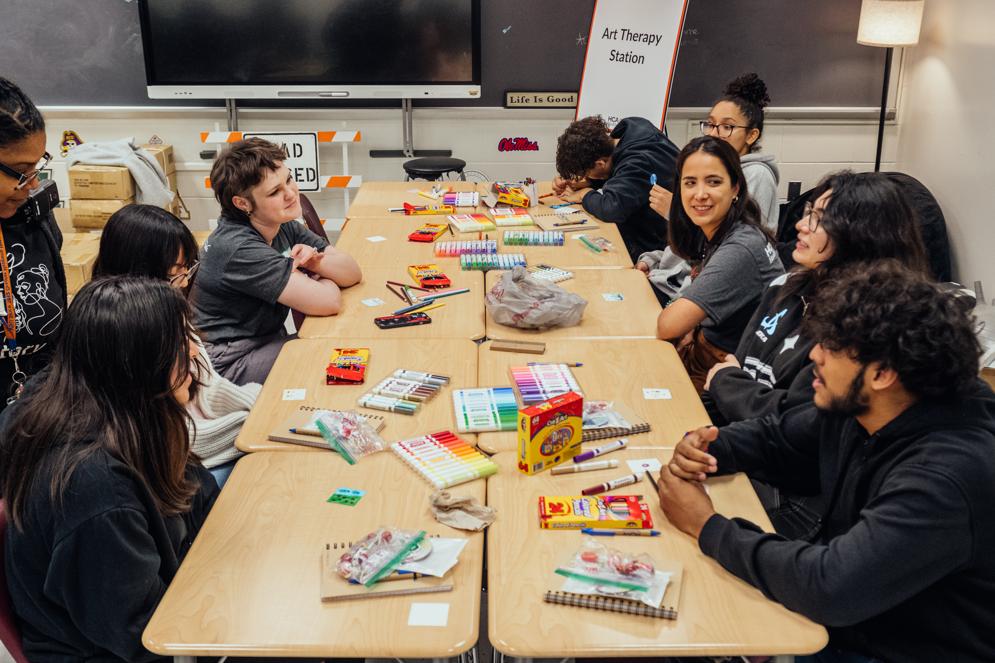 Students participating in digital health class.