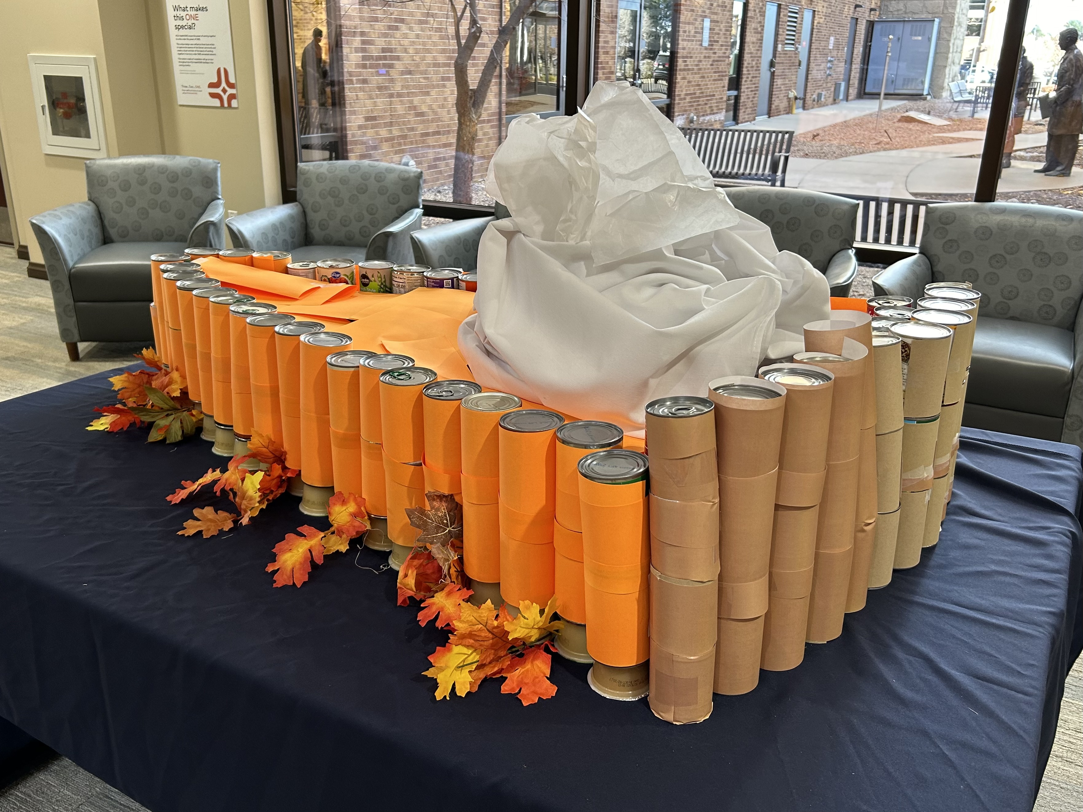 Photo of the winning sculpture, named "Sweet Slice of Giving"