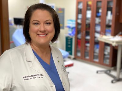 Jennie Kellams new director pictured in emergency room.