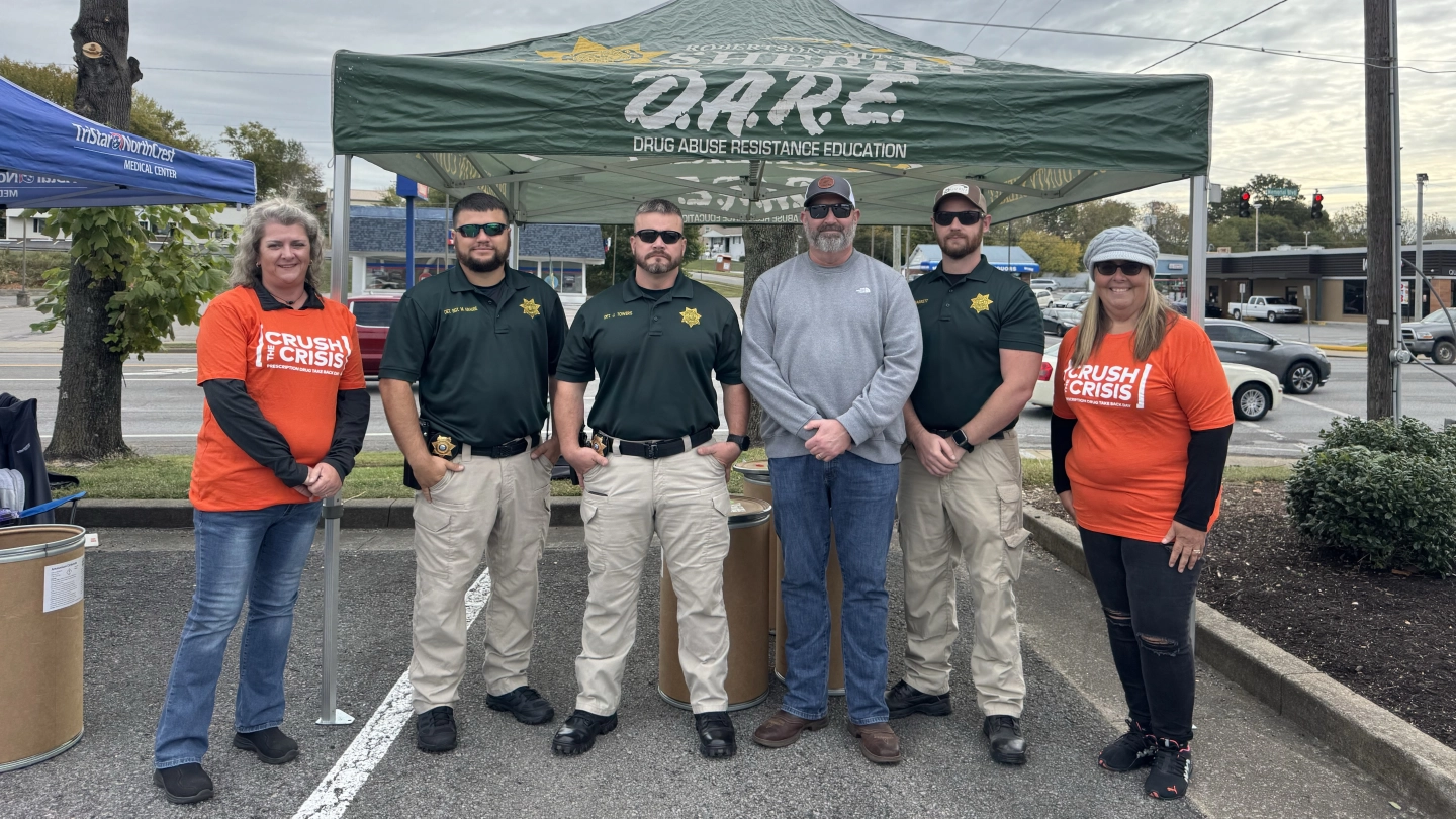 TriStar NorthCrest teams up with the Robertson County Sheriff's Dept for Crush the Crisis event on October 25th, 2025.