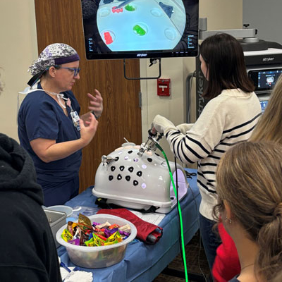 Local high school students engage with medical professionals at the Health Career Expo hosted by Portsmouth Regional Hospital.