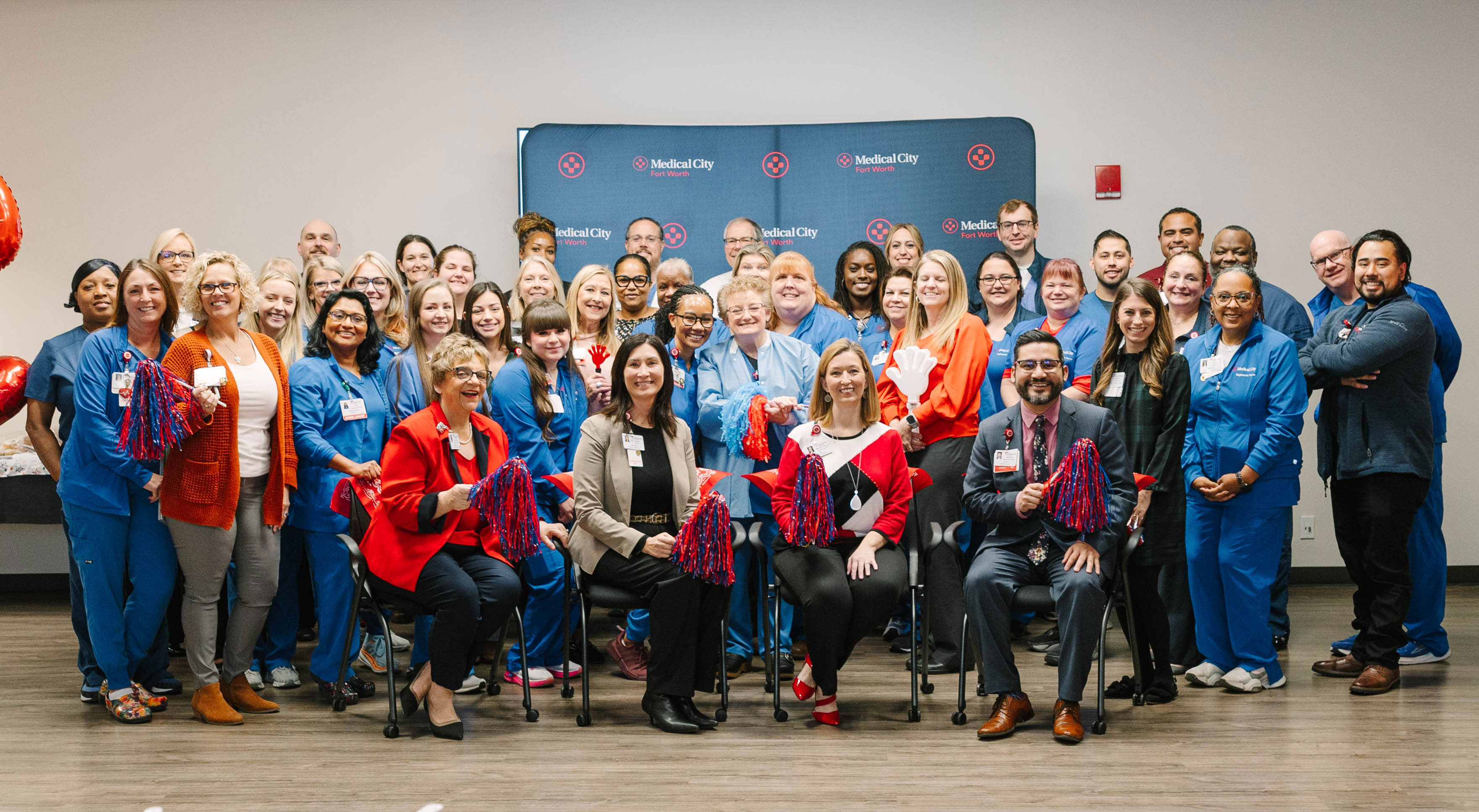 Medical City Forth Worth colleagues celebrate together.