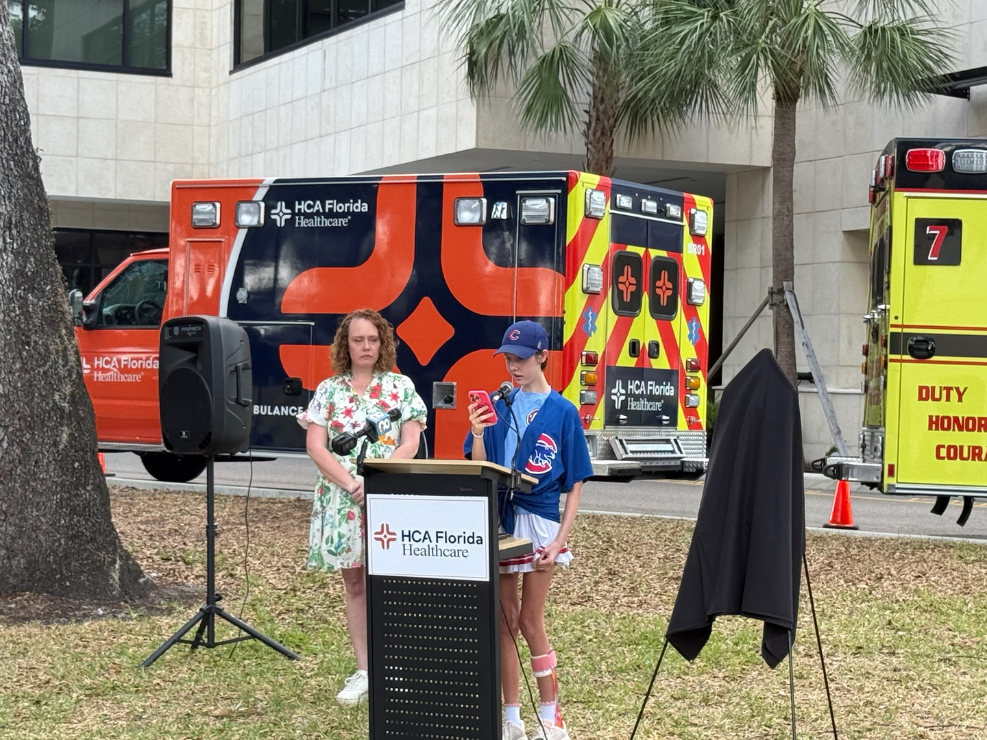 Caddie says words of thanks to those who helped save her.
